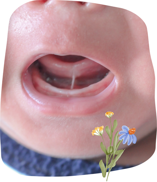 Close up of a baby opening their mouth wide